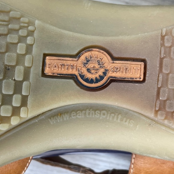 Earth Shoes Gelron 2000 Dandelion Brown Leather Open‎ Toe sandals Sz 8 Neutral - Picture 12 of 13